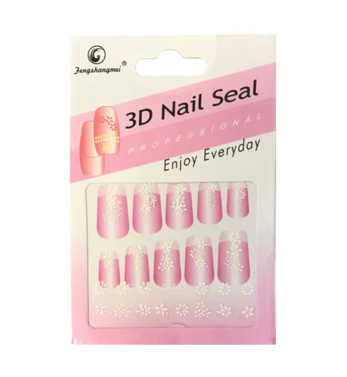 Nail Art Stickers Flower Design Single Sheet Assorted Colours 1936 (Large Letter Rate)