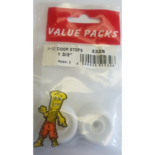 1 3/8'' PVC Door Stops Value Pack of 2 2328 (Large Letter Rate)