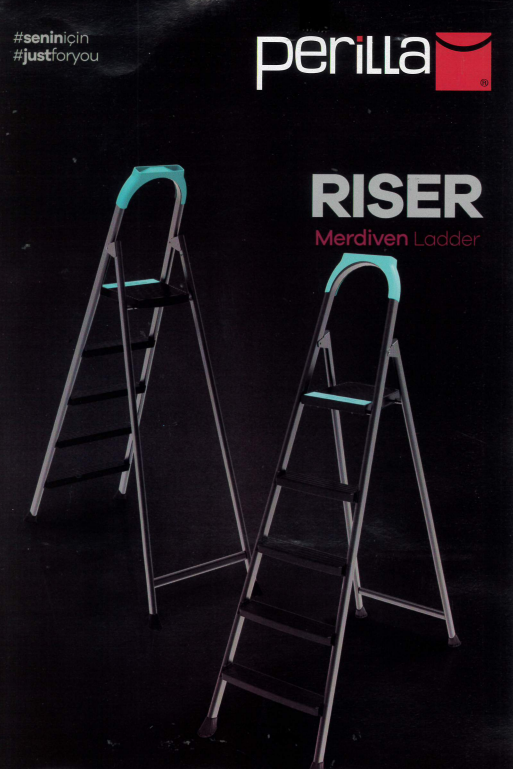 4 + 1 Perilla Riser Metal Indoor Outdoor Step Ladder 51304 L5 (Big Parcel Rate)