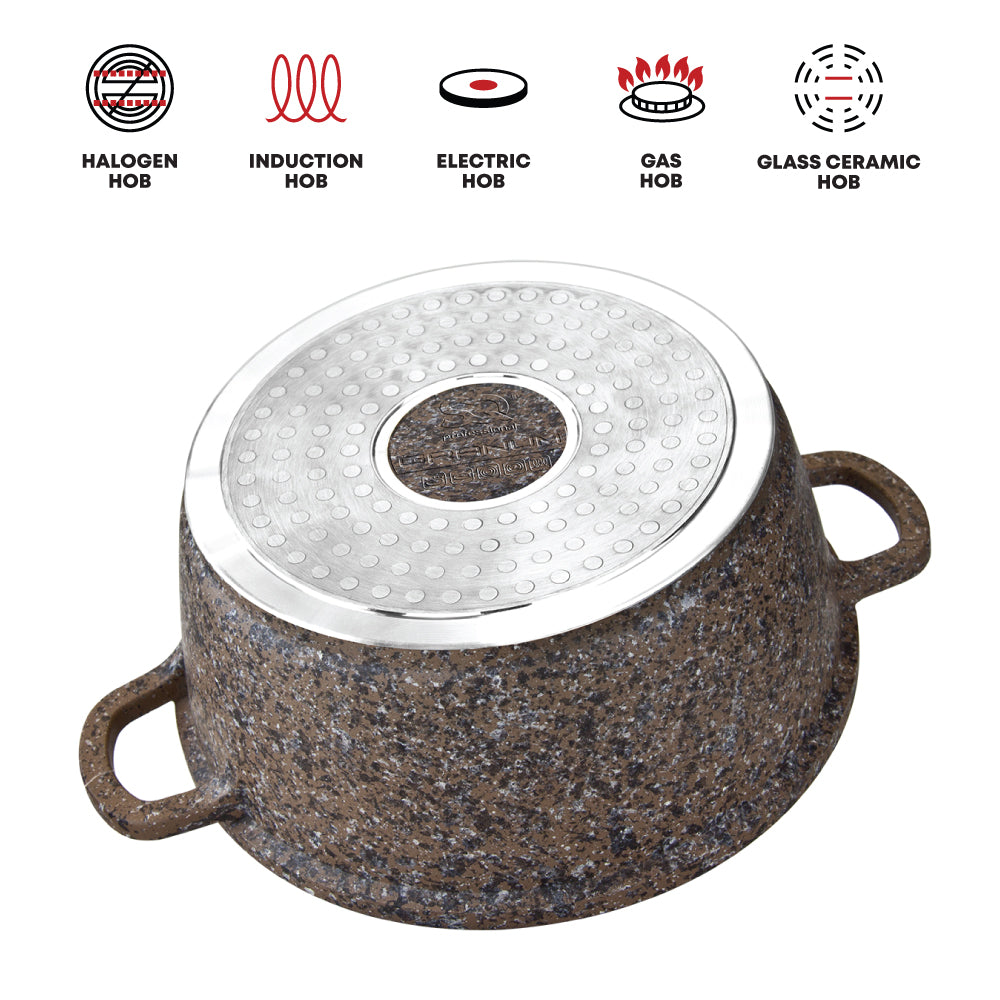 SQ Professional Nessa Granum Stockpot Set Set of 5 Ghadeer Brown 2472 / 5774 (Big Parcel Rate)