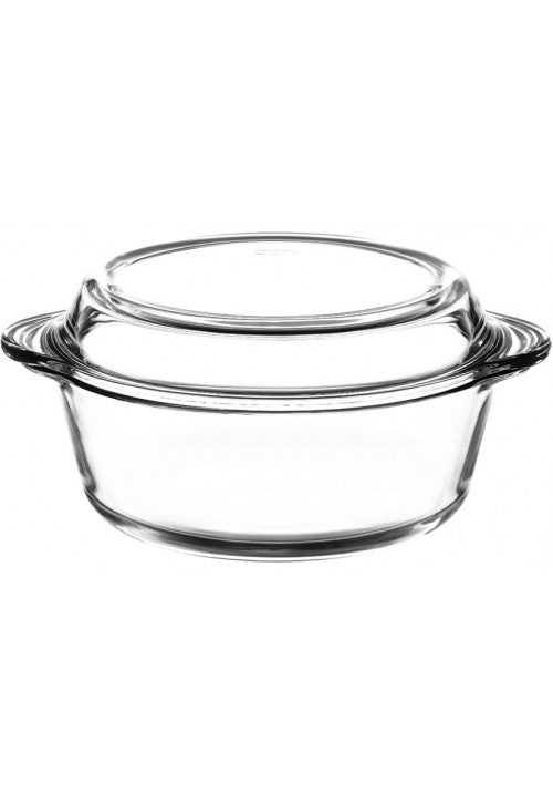PB Borcam Round Glass Casserole Dish with Lid 2.1 Litre 59003 (Parcel Plus Rate)