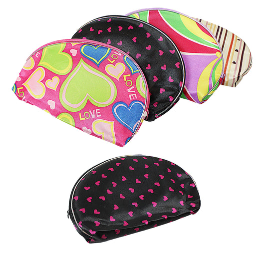 Makeup Toiletry Cosmetics Bag Pouch Set of 5 Assorted Designs and Colours 2269 (Parcel Rate)
