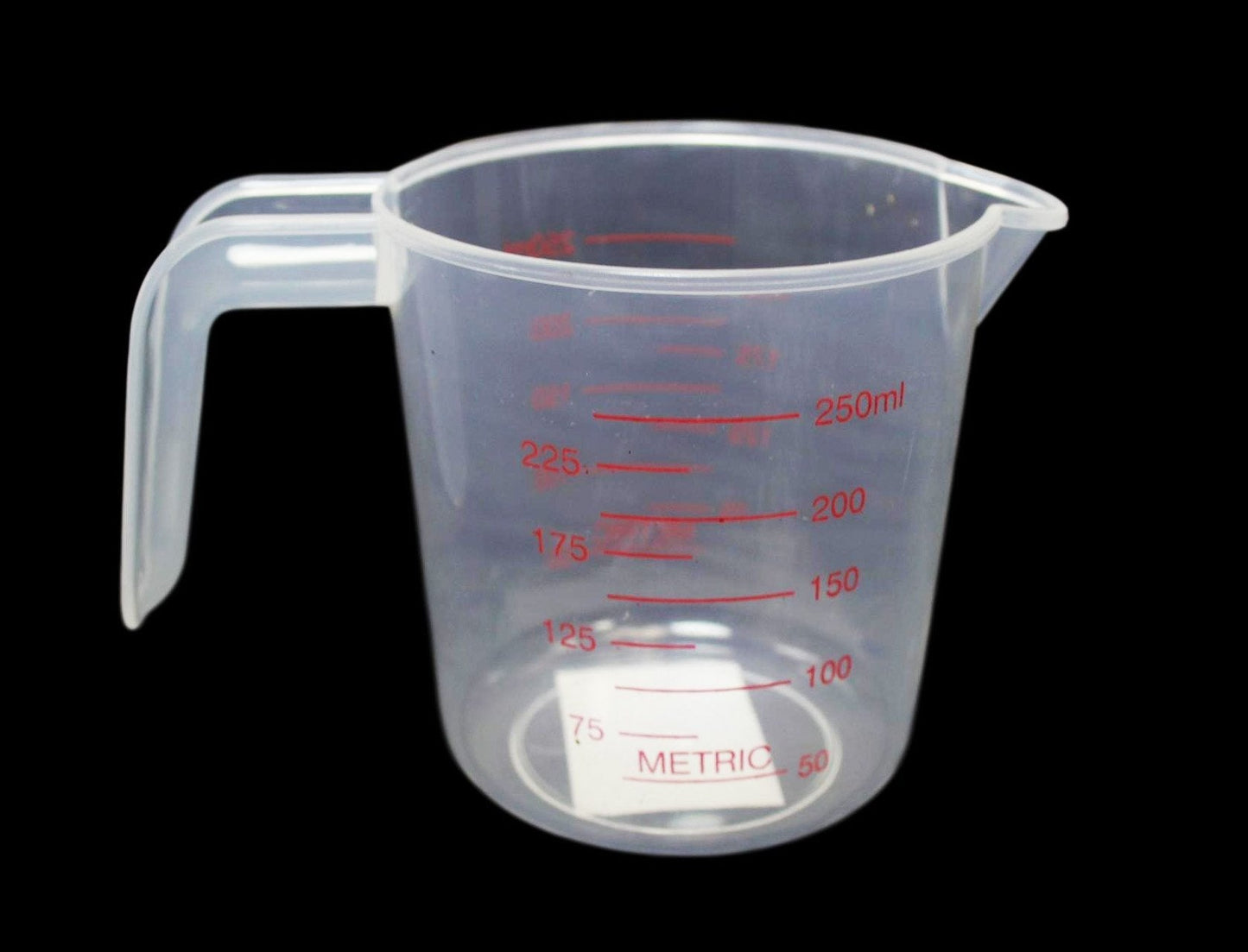 Durable Plastic Measuring Jug Metric Household Use Small Plastic Liquid Jug 250ml 6256 (Parcel Rate)
