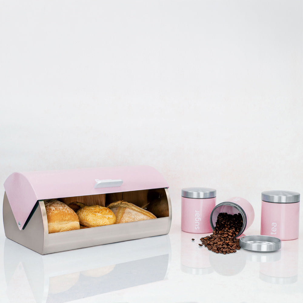 SQ Professional Dainty Metal Bread Bin with 3 Canisters Appleblossom 2701 / 6732 (Big Parcel Rate)