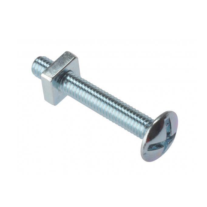 6 x 50 Roofing Bolts & Nuts Zinc Diy 0052 (Large Letter Rate)
