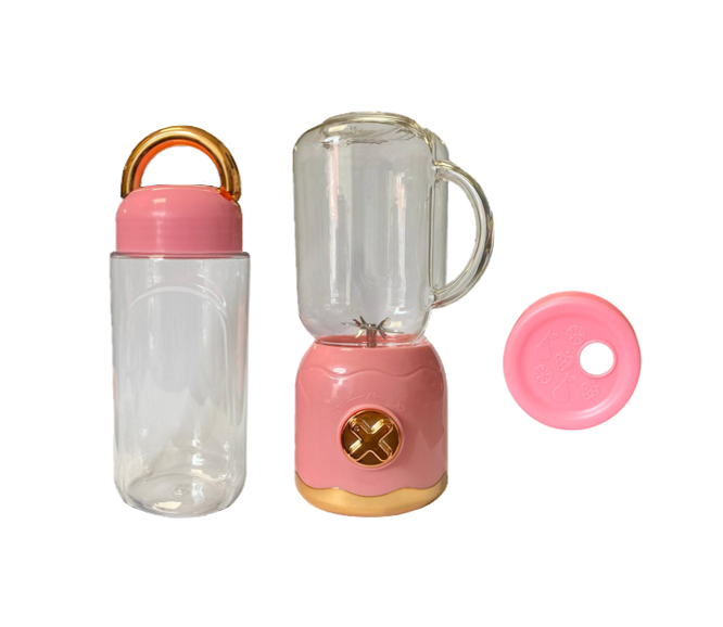 Mini Electric Plastic Retro Style Kitchen Juice Blender with Bottle 500ml Assorted Colours 7885 (Parcel Rate)