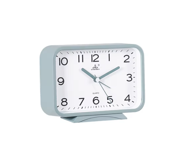 Rectangular Plastic Analogue Alarm Clock 10 x 14.5 x 4.2cm Assorted Colours 7907 (Parcel Rate)