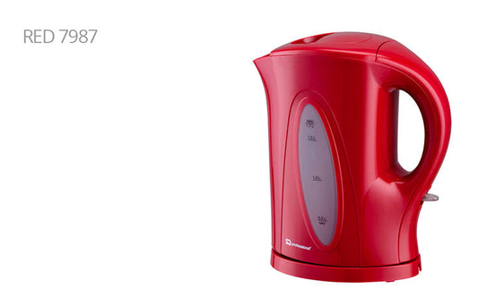 SQ Professional Aquen Plastic Kettle 1.7 Litre 2200W Red 4734 (Parcel Rate)