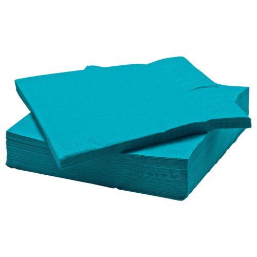 100 Pack Tableware Soft Party Paper Napkins Blue 30cm x 30cm 30BL100 A (Parcel Rate)