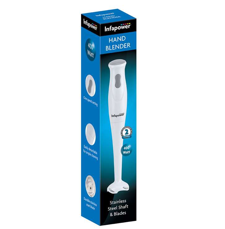 Infapower Hand Stick Immersion Blender 400W White X103 A (Parcel Rate )