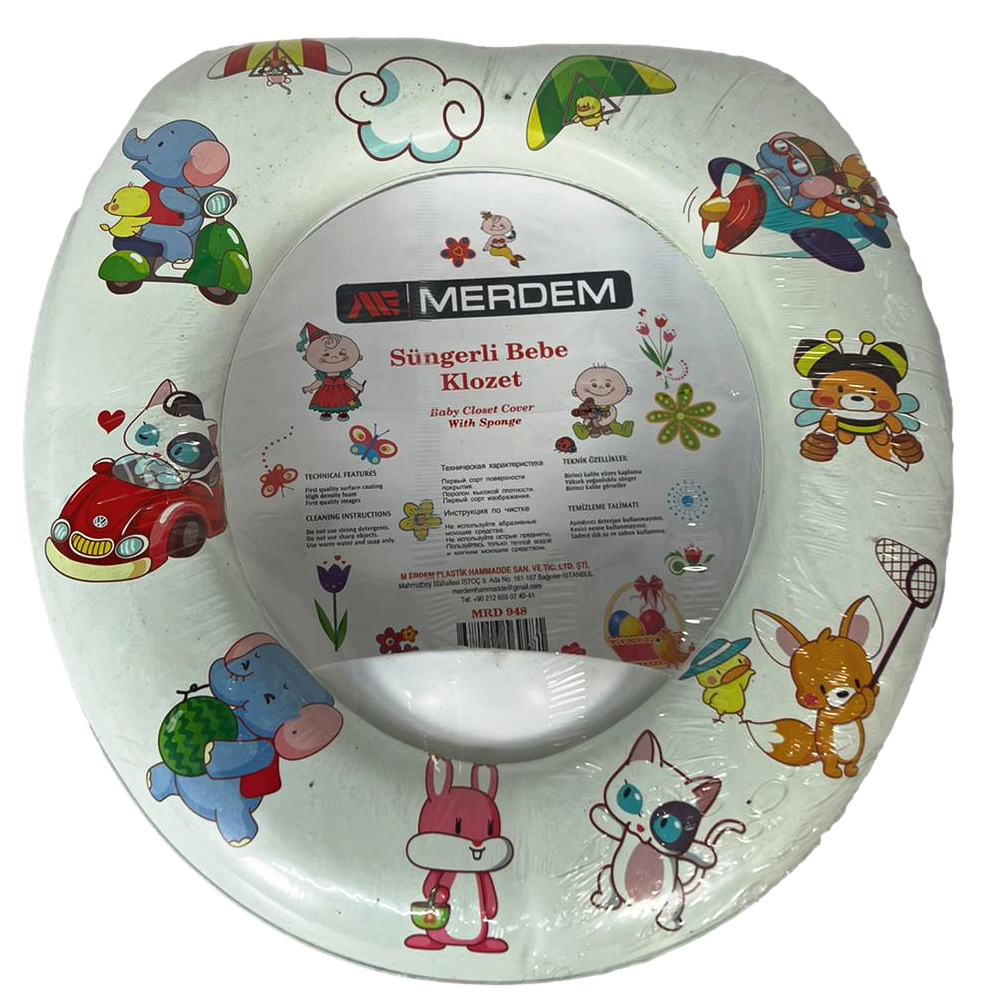 Cushioned Baby Toilet Seat 30 x 28 cm Assorted Designs MRD948 (Parcel Rate)