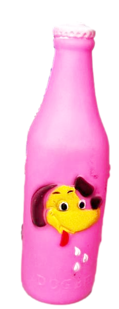 Pet Dog Toy Squeaky Dog Beer Bottle Design 18 x 5.3cm Assorted Colours 6649 A (Parcel Rate)