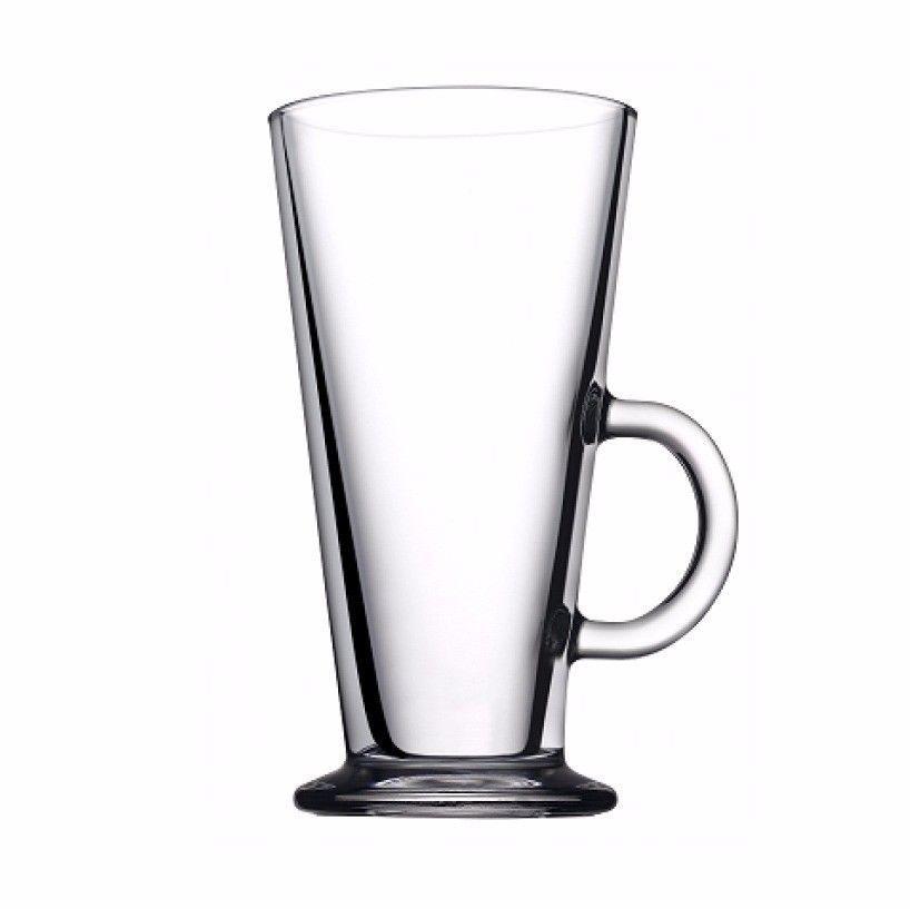 PB Colombian Glass Coffee Latte Mug 263ml Pack of 2 55861 (Parcel Rate)