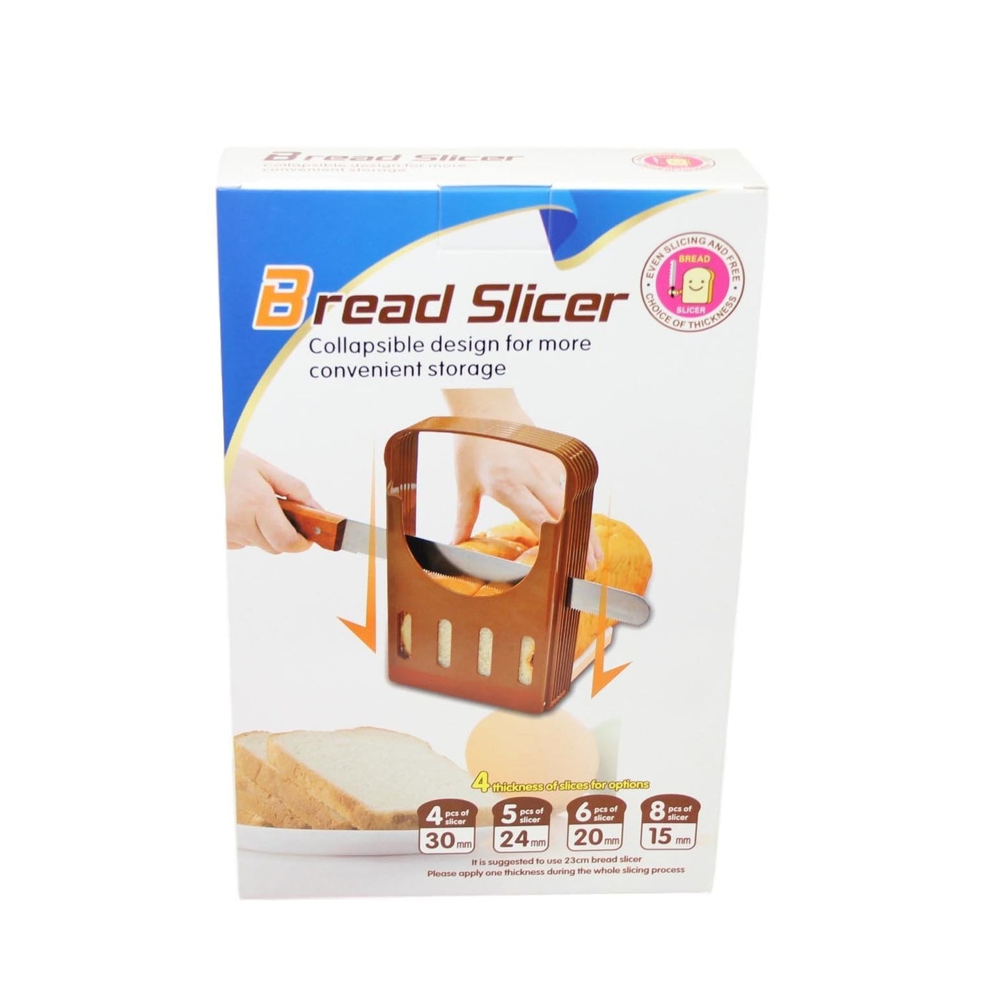 Plastic Bread Slicer Collapsible Design 4 Thickness Slice Options 30mm/24mm/20mm/15mm 5825 (Parcel Rate)