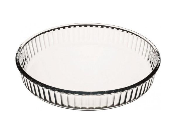 PB Borcam Round Glass Desserts Flan Cheesecake Tart Dish 2.95 Litre 32cm x 5cm 59014 (Parcel Plus Rate)