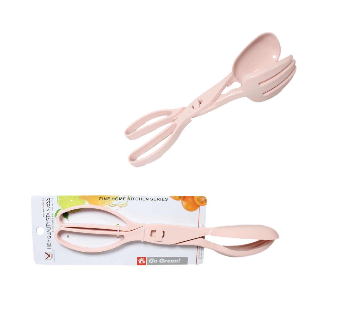 Plastic Kitchen BBQ Salad Food Serving Tongs 27 cm Assorted Colours 6034 A (Parcel Rate)