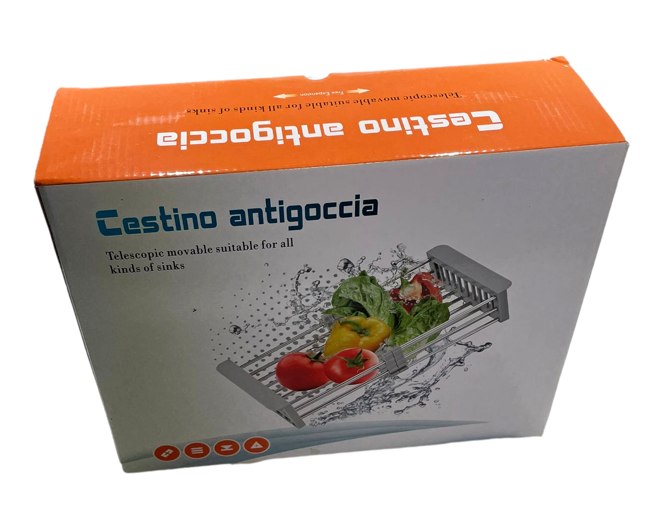 Extendable Plastic Sink Fruit Vegetable Washing Dish Drainer Rack 6662 (Parcel Rate)