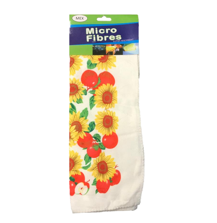 Microfibre Cleaning Cloth with Fruit Print 30 x 40 cm Assorted Designs 6981 (Parcel Rate)