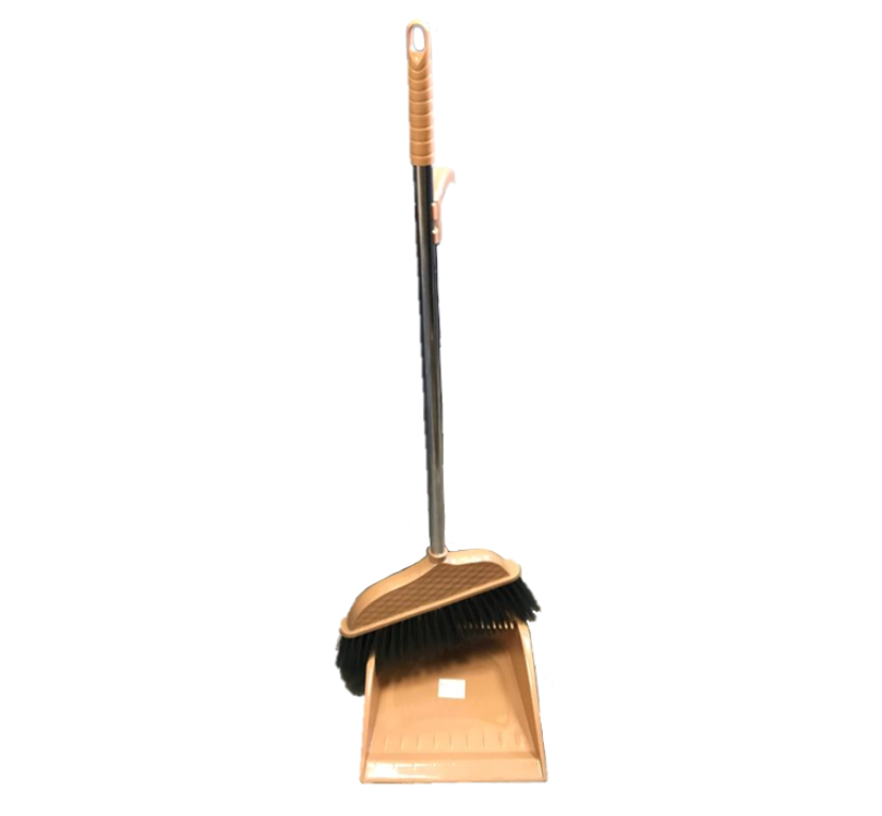 Plastic Long Handle Dustpan and Brush Set 76 / 87 cm Assorted Colours 7237 A (Parcel Rate)