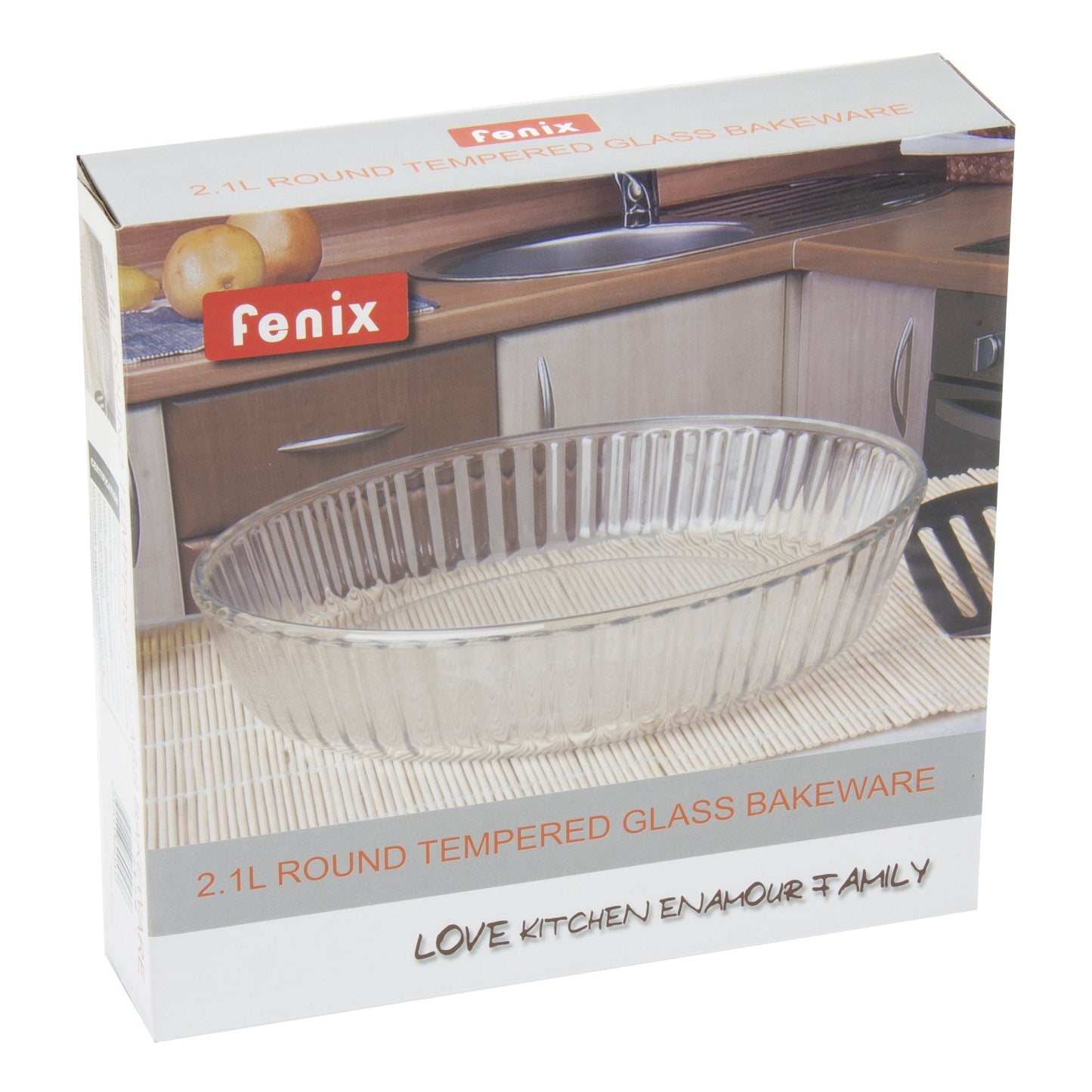 Durane Tempered Glass Round Flan Tray Baking Cooking Dish 2L / 26 x 6cm 8976 (Parcel Plus Rate)