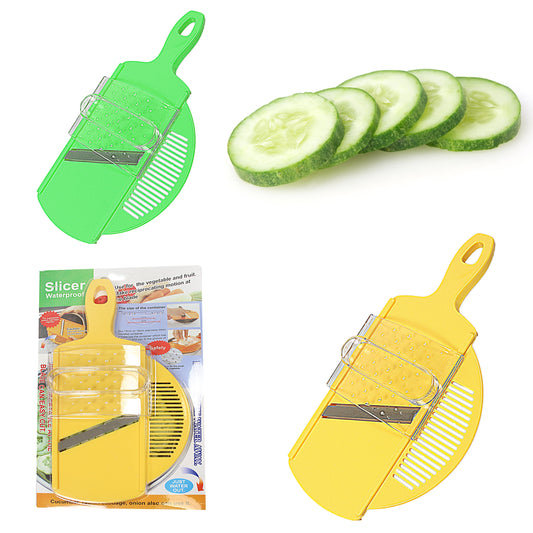 Plastic Flat Mandoline Slicer Assorted Colours 1969 (Parcel Rate)