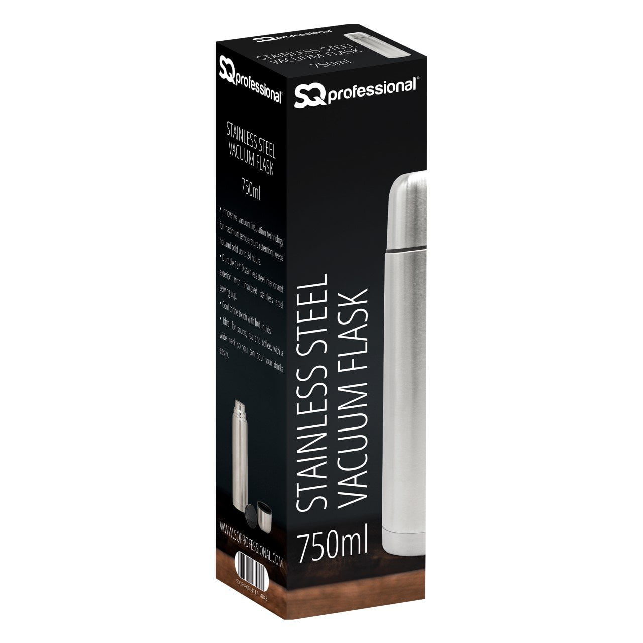 SQ Professional Stainless Steel Vacuum Thermos Flask 750 ml 4848 (Parcel Rate)