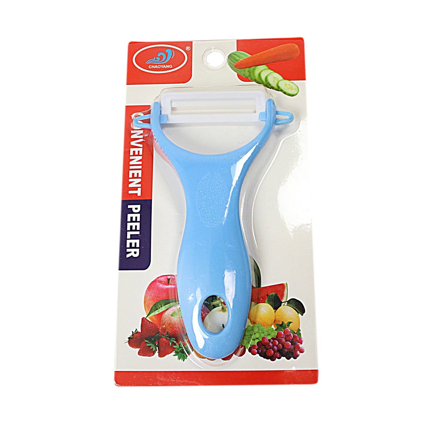 Plastic Fruit Vegetable Peeler 12.5cm Assorted Colours 1963 (Large Letter Rate)