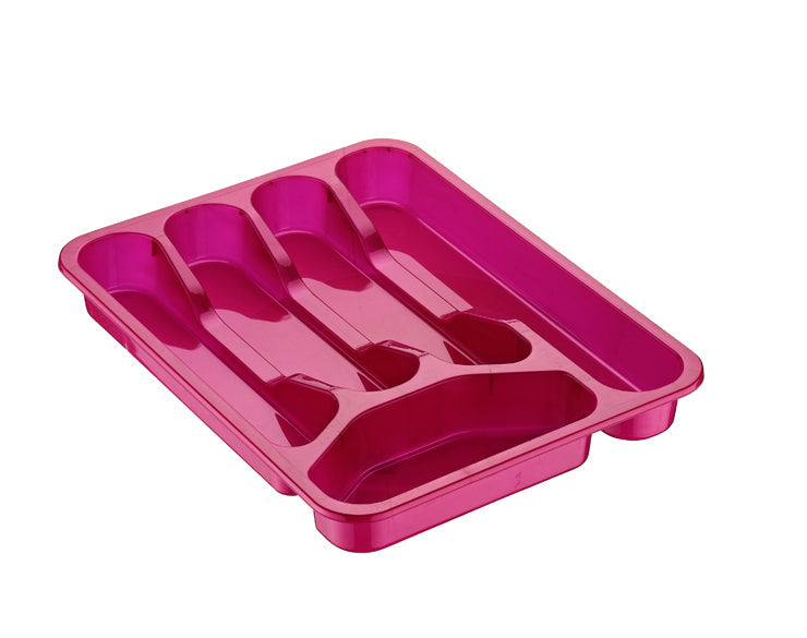 Asude Plastic Cutlery Drawer Organiser Tray 5 Sections 25.5 x 33.5 x 4 cm Assorted Colours 11137 / ASD129 / D14000 (Parcel Rate)