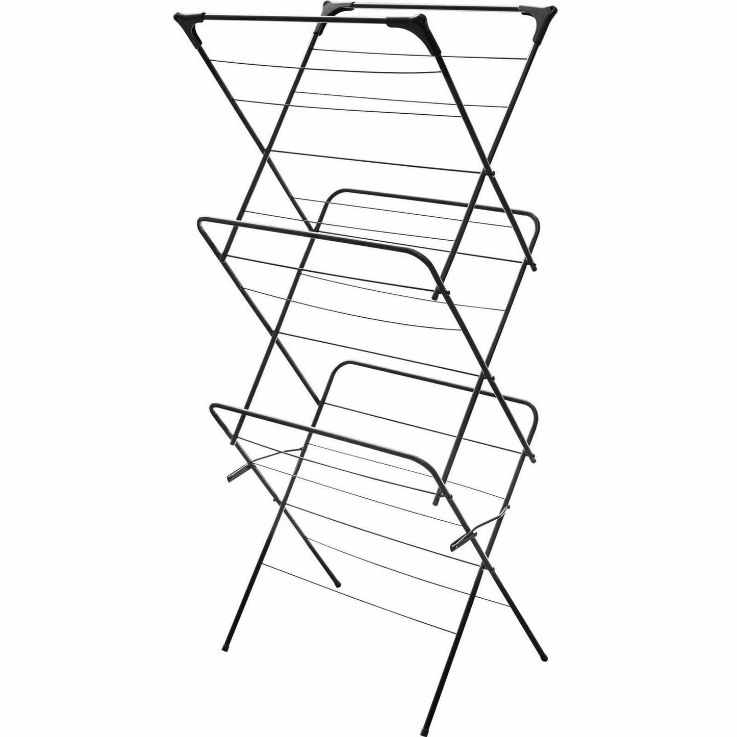 Airer Rack Silver/White 3 Tier Clothes Stand Laundry Dryer Space Garden Outdoor Indoor 14M MX3055 (Big Parcel Rate)