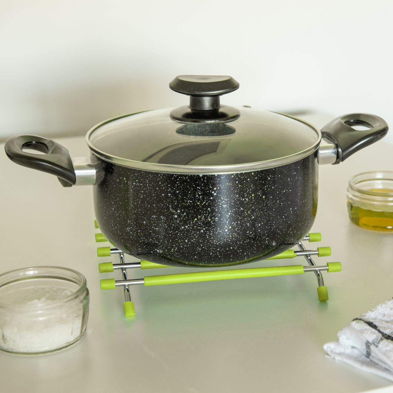 SQ Pro Elite Trivet Square Green 20cm 6225 (Parcel Rate)