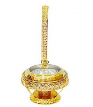 Buffet Banquet Chafing Dish with Glass Lid 8L Gold Stellar Design 020G (Big Parcel Rate)