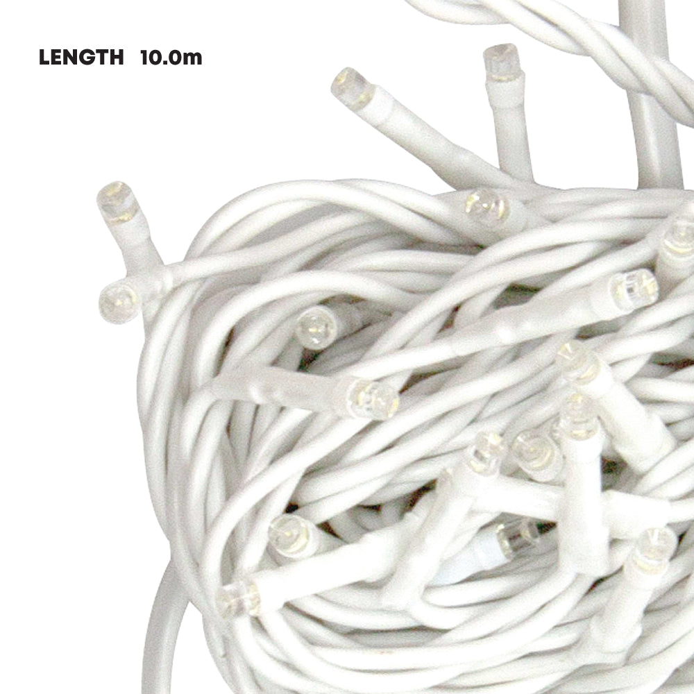 Durane LED Fairy Light String White Wire 10m 100 Bulbs White 10179