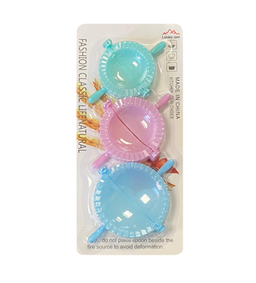 Plastic Dumpling Pastry Mould Maker Folder Set of 3 Assorted Sizes and Colours 1046 A (Large Letter Rate)