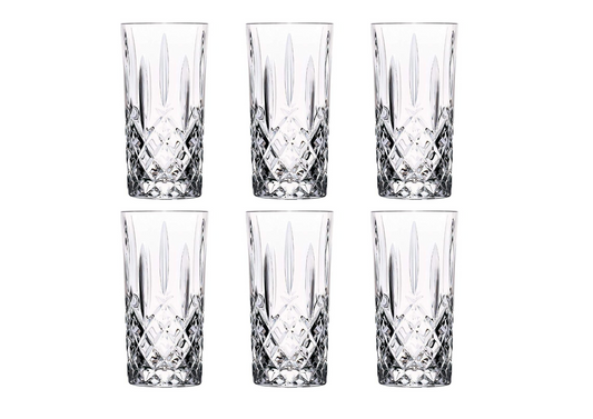 Tumbler Drinking Glasses 13 x 6.7 cm Set of 6 Assorted Designs 3580 (Parcel Plus Rate)