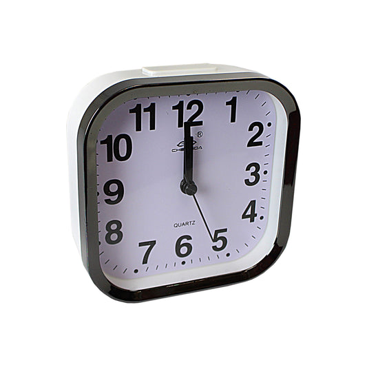 Square Quartz Bedroom Desk Alarm Clock Assorted Colours 4734 (Parcel Rate)