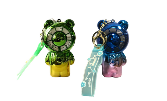 Mini Electric Hand Fan Bear Shape 6 x 12.3 x 5 cm USB Rechargeable Assorted Colours 7414 (Parcel Rate)