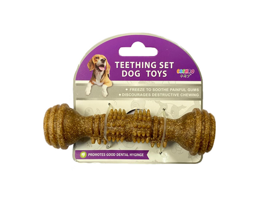 Pet Dog Teething Toy Spikey Rounded End Rod Shape 14cm 7795 (Parcel Rate)