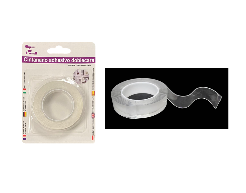 Clear Double Sided Ivy Nano Grip Tape Roll 1mm x 1.9mm x 2m 8110