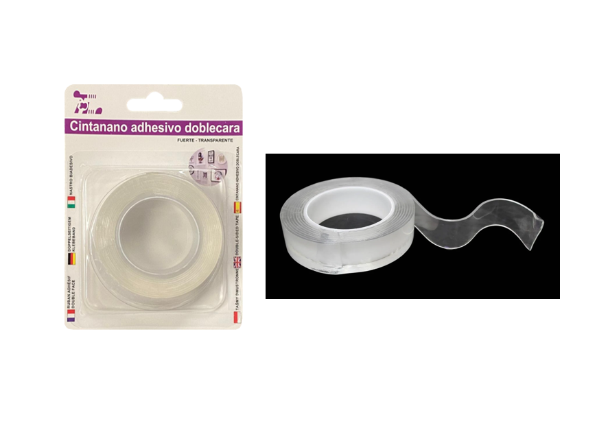 Clear Double Sided Ivy Nano Grip Tape Roll 1mm x 3mm x 2m 8111