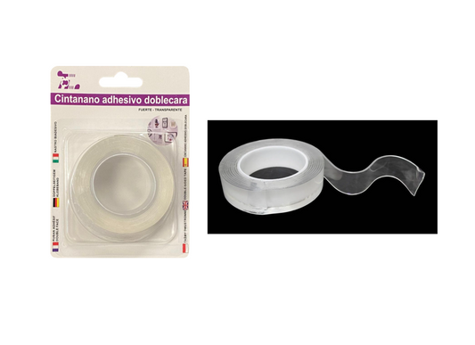 Clear Double Sided Ivy Nano Grip Tape Roll 1mm x 3mm x 2m 8111