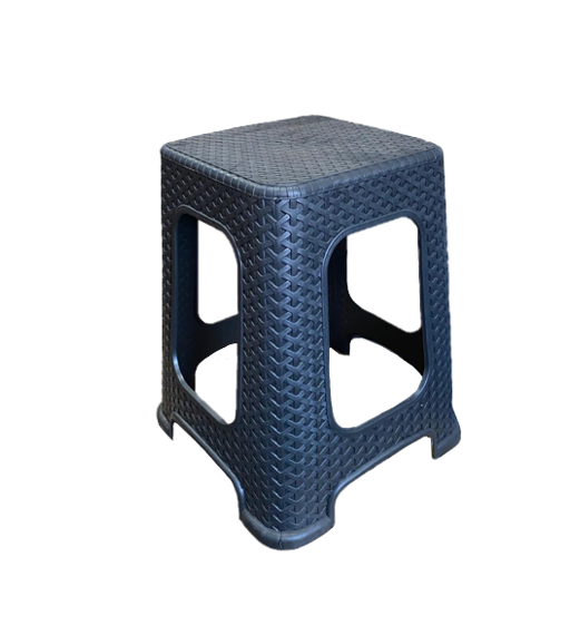 Plastic Rattan Stool Large 28 x 28 x 46cm Assorted Colours BEE6356