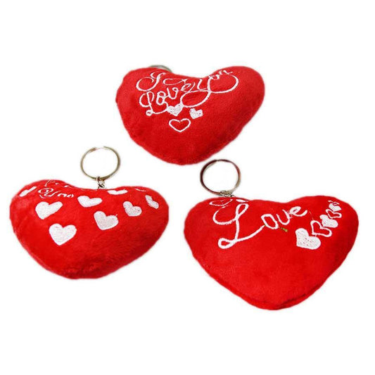 Fury Heart Shaped ' I LOVE YOU' Keyring Keychain for Loved Ones 4961