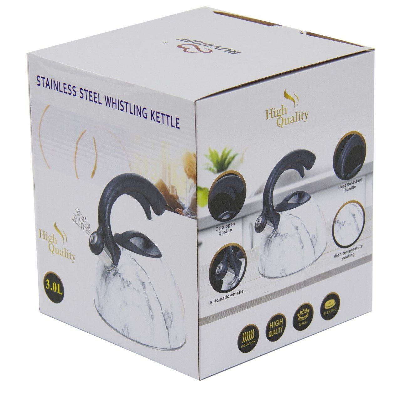 Ruyihoff Retro Whistling Kettle White 3.0L 5520