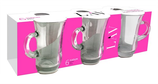 Yudum Tea Glasses Cup 95cc Set of 6 YUD402E (Parcel Plus Rate)