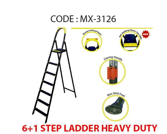 Step Ladder Heavy Duty 6+1 Diy Home MX3126 A (Big Parcel Rate)
