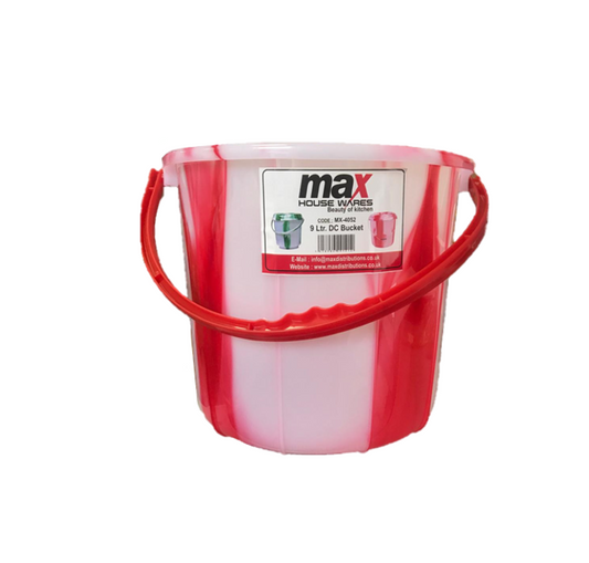 9 Litre Tie Dye Design Plastic Bucket Bin with Lid Assorted Colours MX4052 / 786981 A (Parcel Rate)