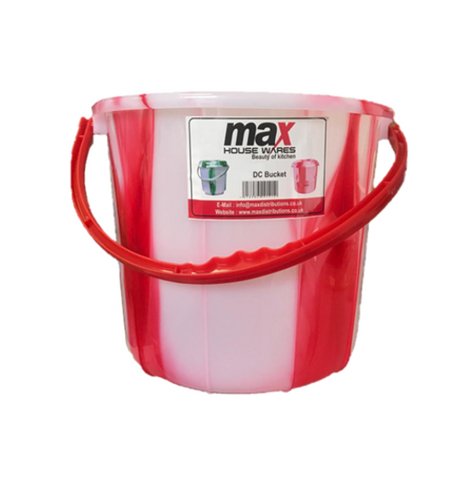5 Litre Tie Dye Design Plastic Bucket with Lid Assorted Colours MX4051 (Parcel Rate)