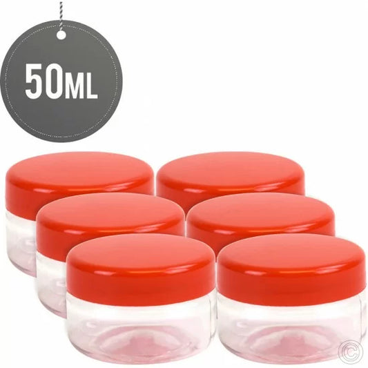 Plastic Kitchen Pet Food Storage Jar 50 ml Pack of 6 ST5128 (Parcel Rate)