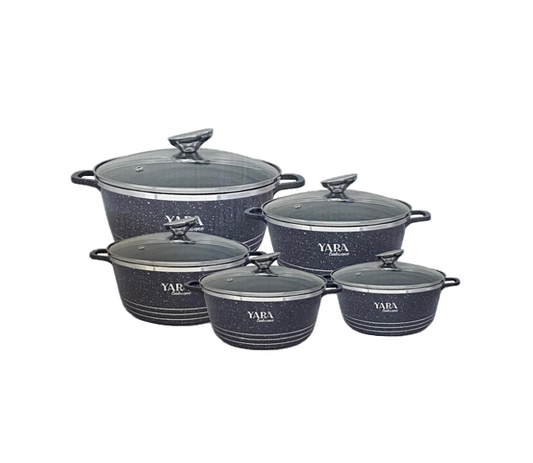 Yara Diecast Pan Set of 5 Grey TS64329