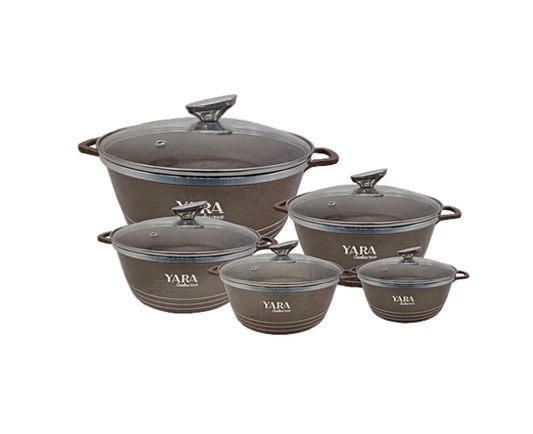 Yara Diecast Pan Set of 5 Brown TS64357